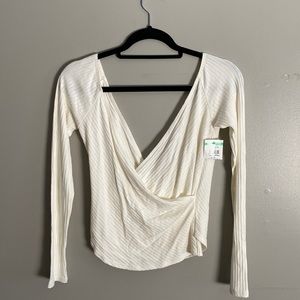 Reformation Minnie Knit Top Ivory New Size Medium